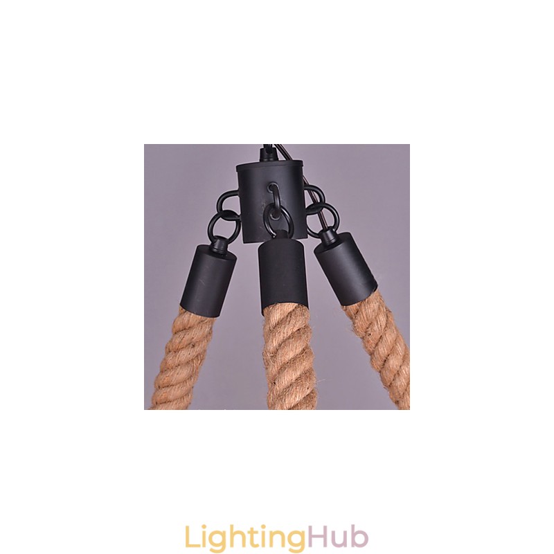 Vintage Rope Pendant Light Loft Creative Industrial Lamp American Style Decoration