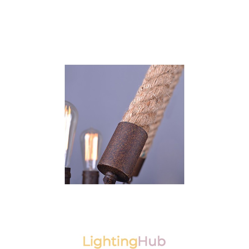 Vintage Rope Pendant Light Loft Creative Industrial Lamp American Style Decoration