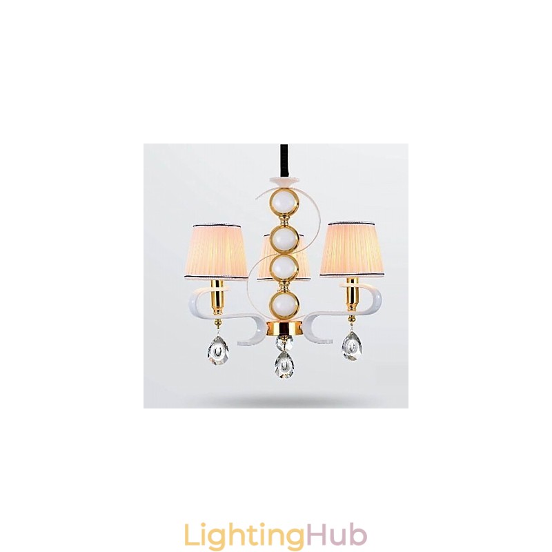 Fabric Chandelier 3 Light Modern Minimalist High Grade Lamp