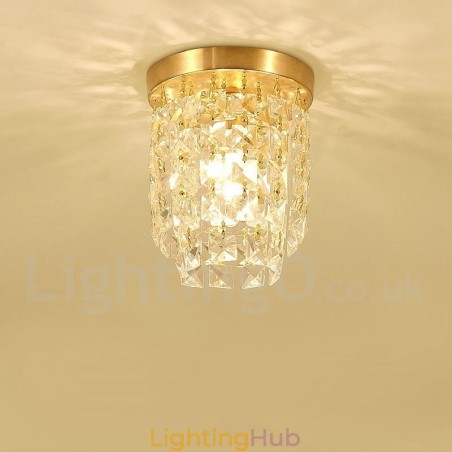 Pure Brass Rustic Lodge Nordic Style Flush Mount Crystal Ceiling Lights Pure Brass Rustic Lodge Nordic Style Flush Mount Crystal Ceiling Lights