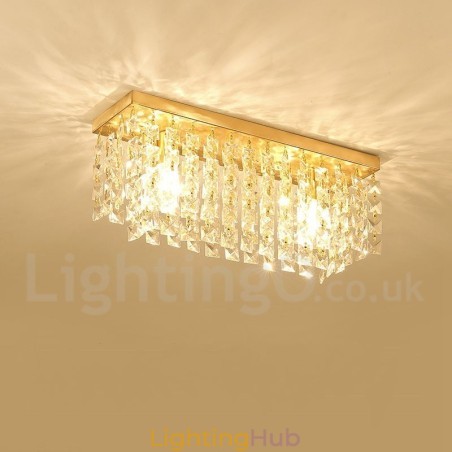 Pure Brass Rustic Lodge Nordic Style Flush Mount Crystal Ceiling Lights Pure Brass Rustic Lodge Nordic Style Flush Mount Crystal Ceiling Lights