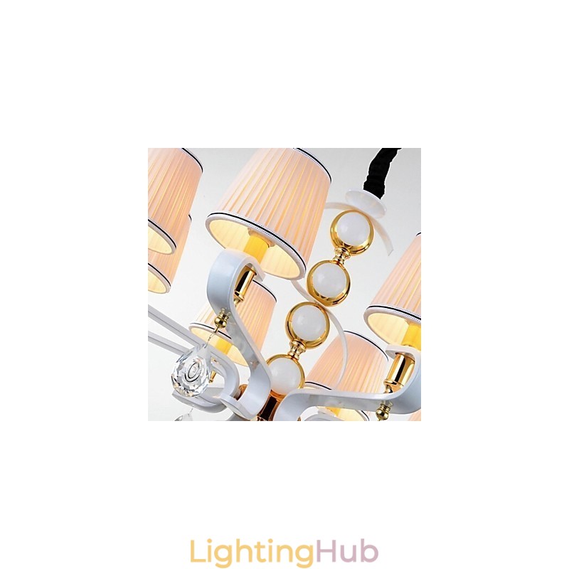 Fabric Chandelier 3 Light Modern Minimalist High Grade Lamp