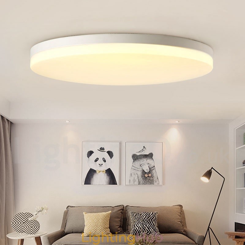 Ultra Thin Round Dimmable Modern Contemporary Nordic Style Flush Mount Ceiling Lights with Acrylic Shade Also Can Be Used As Wall Light