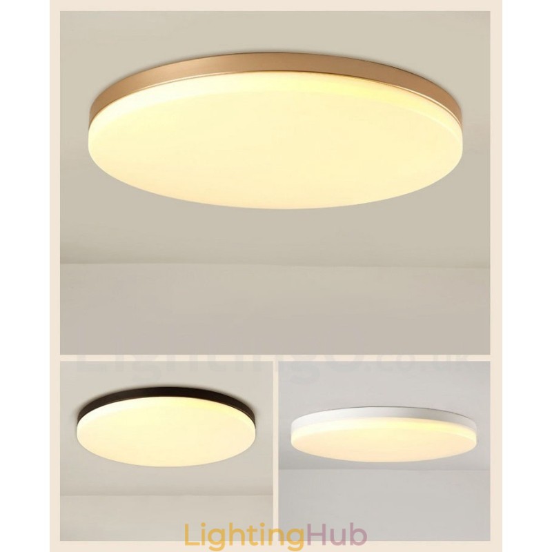 Ultra Thin Round Dimmable Modern Contemporary Nordic Style Flush Mount Ceiling Lights with Acrylic Shade Also Can Be Used As Wall Light