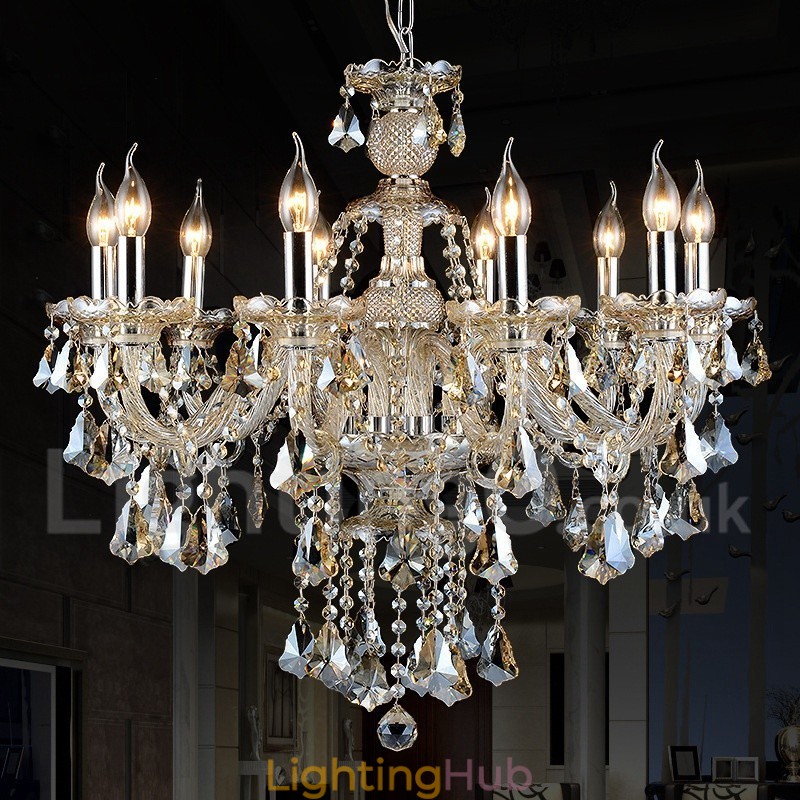 Retro Cognac Color K9 Crystal Modern Chandelier