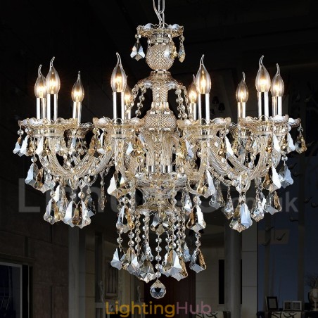 Retro Cognac Color K9 Crystal Modern Chandelier Retro Cognac Color K9 Crystal Modern Chandelier