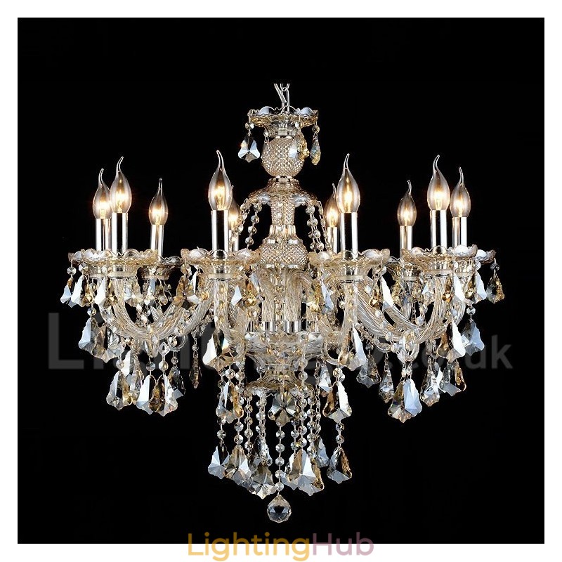 Retro Cognac Color K9 Crystal Modern Chandelier