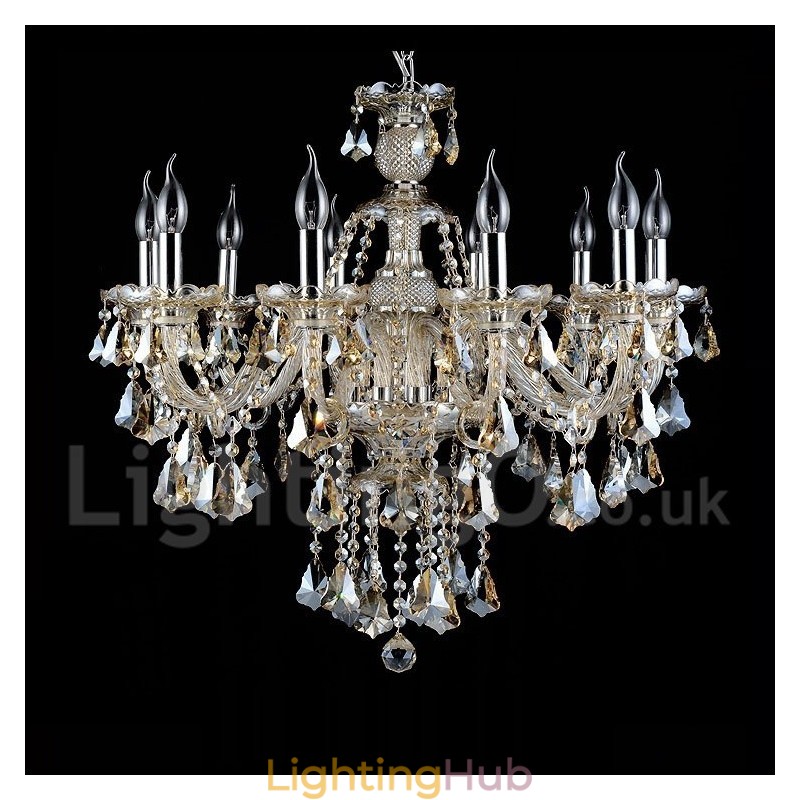 Retro Cognac Color K9 Crystal Modern Chandelier