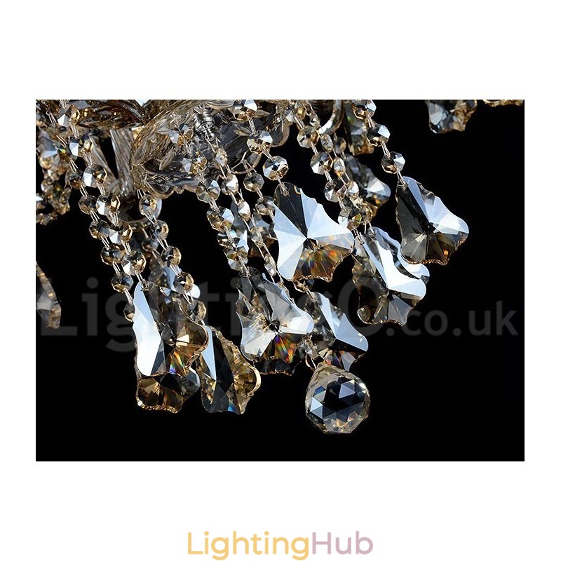 Retro Cognac Color K9 Crystal Modern Chandelier
