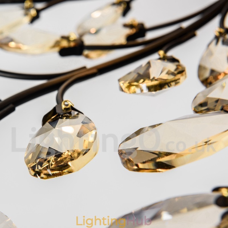 Crystal Iron Painting Chandelier with Crystal Modern Lighting Lamp