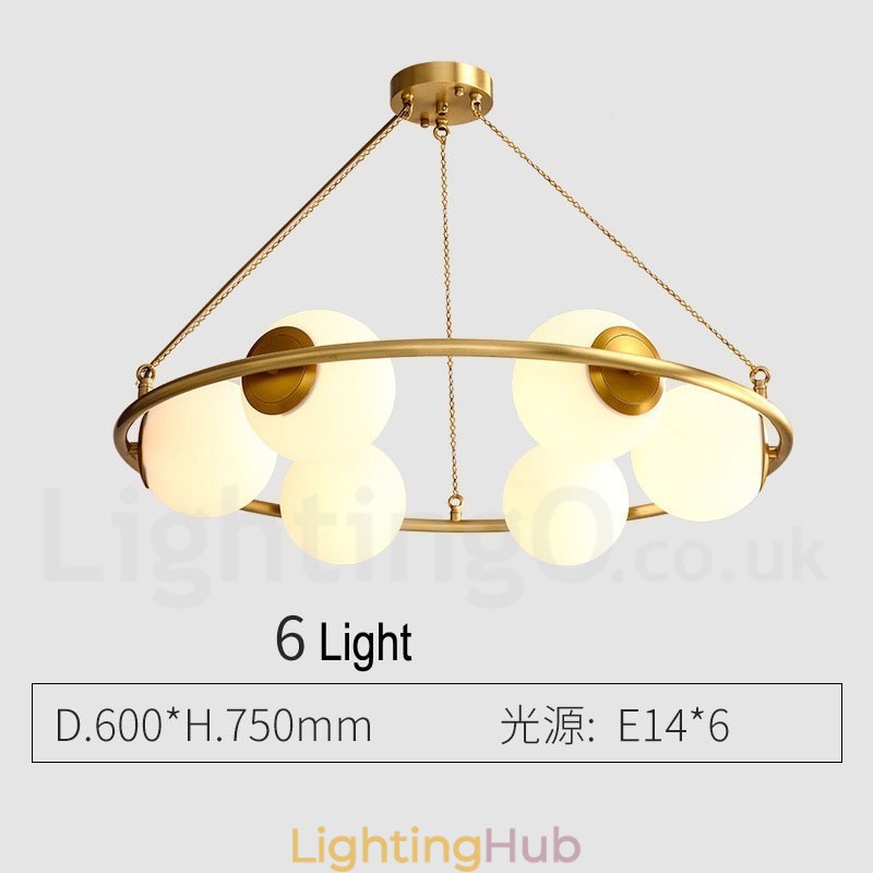 Pure Brass Bean Style Rustic Lodge Round Chandelier with White Shades