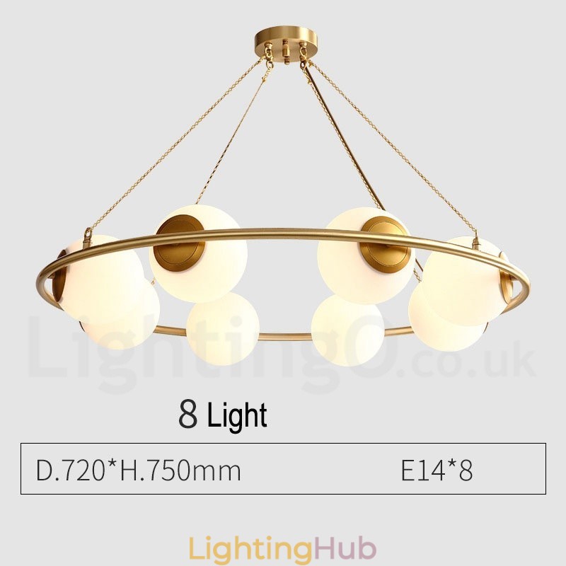 Pure Brass Bean Style Rustic Lodge Round Chandelier with White Shades
