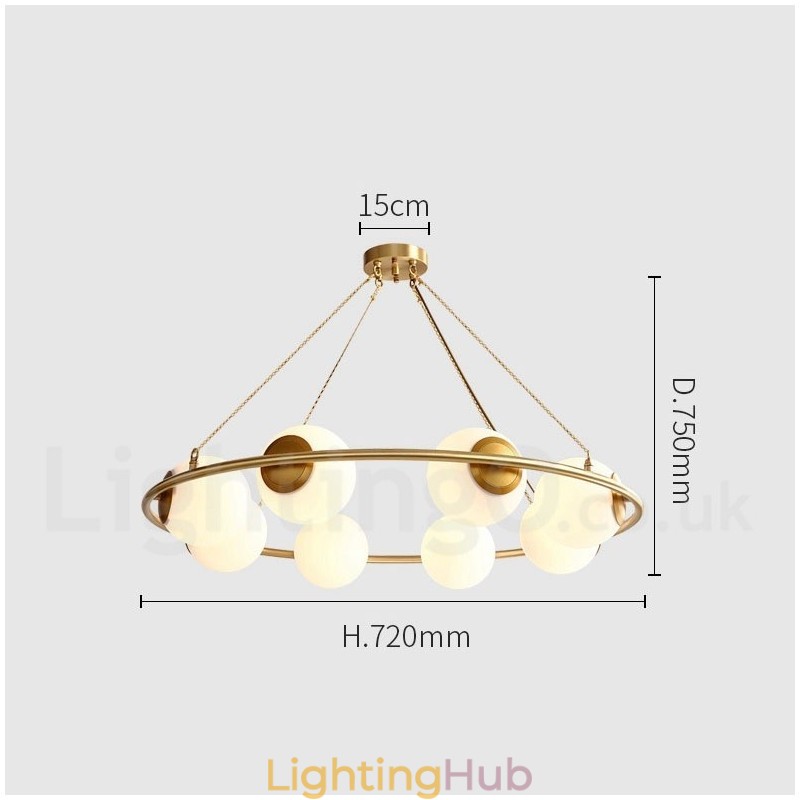 Pure Brass Bean Style Rustic Lodge Round Chandelier with White Shades