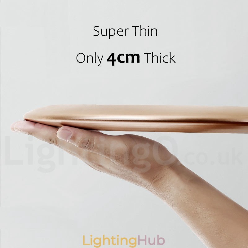 4CM Thick Super Thin Dimmable Modern Contemporary Nordic Style Flush Mount Ceiling Lights with Acrylic Shade with Remote Control Also Can Be Used As Wall Light
