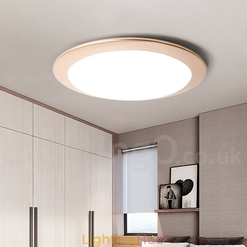 4CM Thick Super Thin Dimmable Modern Contemporary Nordic Style Flush Mount Ceiling Lights with Acrylic Shade with Remote Control Also Can Be Used As Wall Light