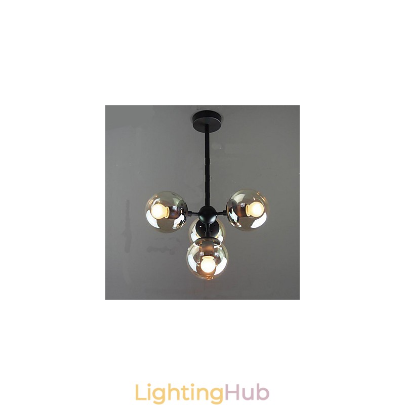 Glass Ball Iron Beanstalk Molecular Ceiling Lamps