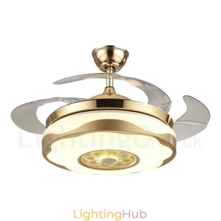 108CM (42") 91CM(36") Modern Contemporary Remote Control Gold Colour Ceiling Fan Light with Acrylic Shade Mute Pure Copper Motor 108CM (42") 91CM(36") Modern Contemporary Remote Control Gold Colour Ceiling Fan Light with Acrylic Shade Mute Pure Copper Motor