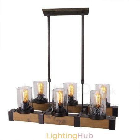6 Light Vintage Wooden Chandelier Industrial Wind Loft Wood Linear Pendant Lighting 6 Light Vintage Wooden Chandelier Industrial Wind Loft Wood Linear Pendant Lighting
