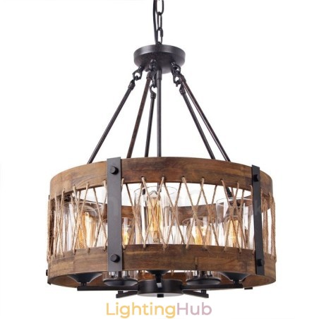 5 Light Drum Vintage Wooden Chandelier Industrial Wind Loft Wood Linear Pendant Lighting 5 Light Drum Vintage Wooden Chandelier Industrial Wind Loft Wood Linear Pendant Lighting