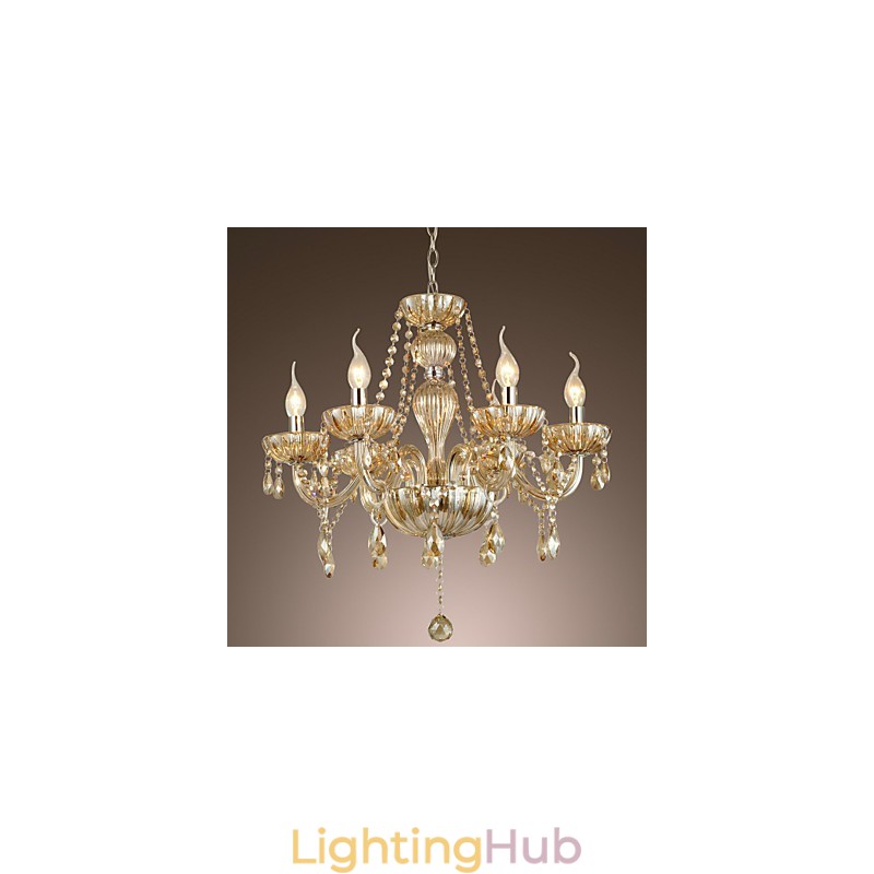 Traditional Classic Crystal Electroplated Glass Chandelier