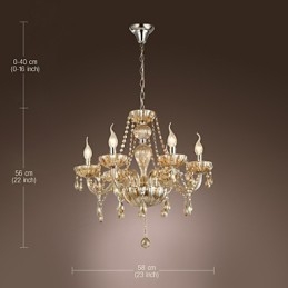 Traditional Classic Crystal Electroplated Glass Chandelier
