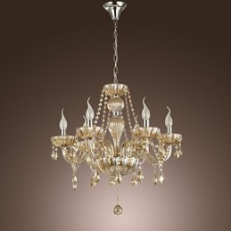 Traditional Classic Crystal Electroplated Glass Chandelier