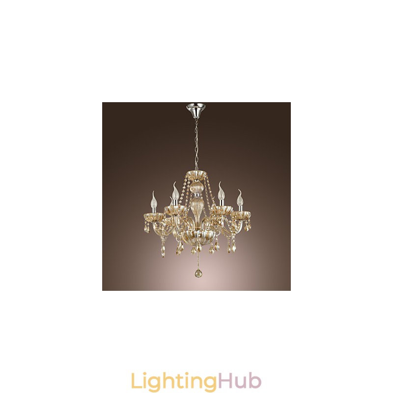 Traditional Classic Crystal Electroplated Glass Chandelier
