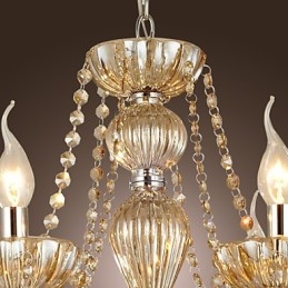 Traditional Classic Crystal Electroplated Glass Chandelier