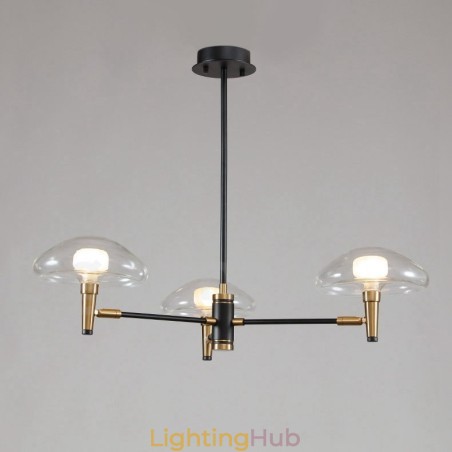 3 Light Mini Style Uplight Electroplated Painted Finish Chandelier with Glass Shades 3 Light Mini Style Uplight Electroplated Painted Finish Chandelier with Glass Shades