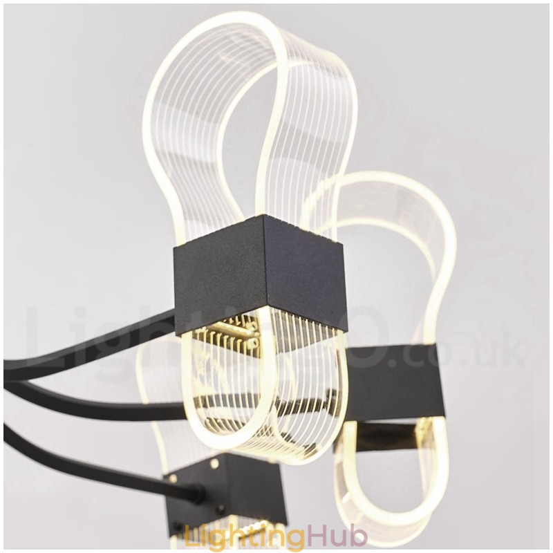 6 Light Nordic Post Modern Design Chandelier with Acrylic Shades