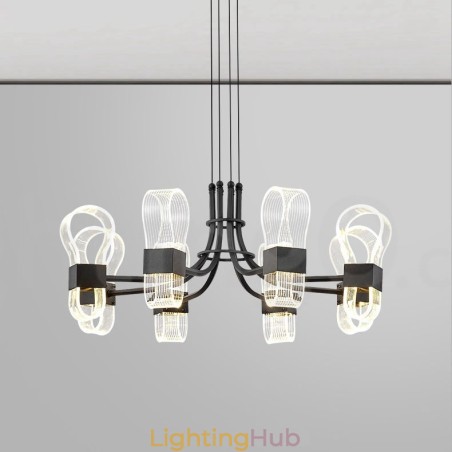 8 Light Nordic Post Modern 2021 Design Chandelier with Acrylic Shades 8 Light Nordic Post Modern 2021 Design Chandelier with Acrylic Shades