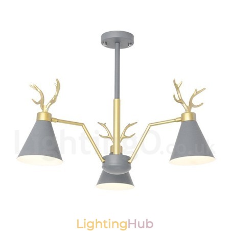 3 Light Nordic Macaron Modern Antlers Chandelier 3 Light Nordic Macaron Modern Antlers Chandelier