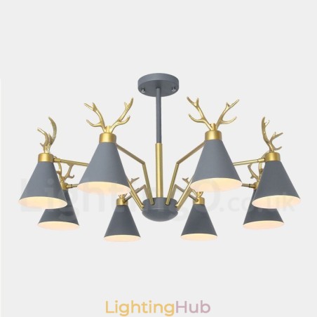 8 Light Nordic Macaron Modern Antlers Chandelier 8 Light Nordic Macaron Modern Antlers Chandelier