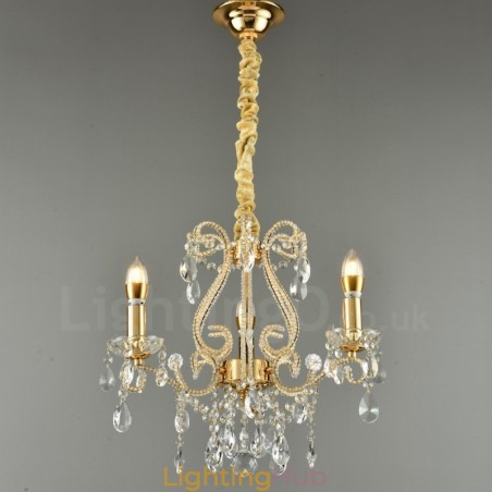 3 Light Gold Silver American Style Crystal Pendant Chandelier Light Store 3 Light Gold Silver American Style Crystal Pendant Chandelier Light Store