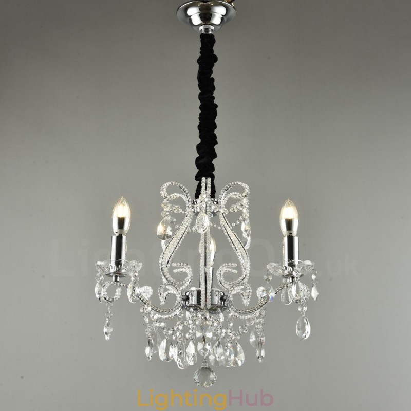 3 Light Gold Silver American Style Crystal Pendant Chandelier Light Store
