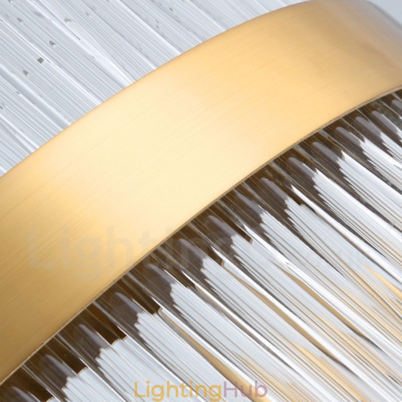 Postmodern Luxury Round Crystal Pendant Light Exhibition Hall