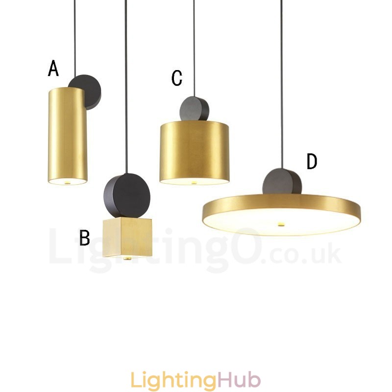 4 Styles Gold Black Postmodern Pendant Light