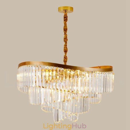 Gold Postmodern Luxury Round K9 Crystal Pendant Chandelier Exhibition Hall Gold Postmodern Luxury Round K9 Crystal Pendant Chandelier Exhibition Hall