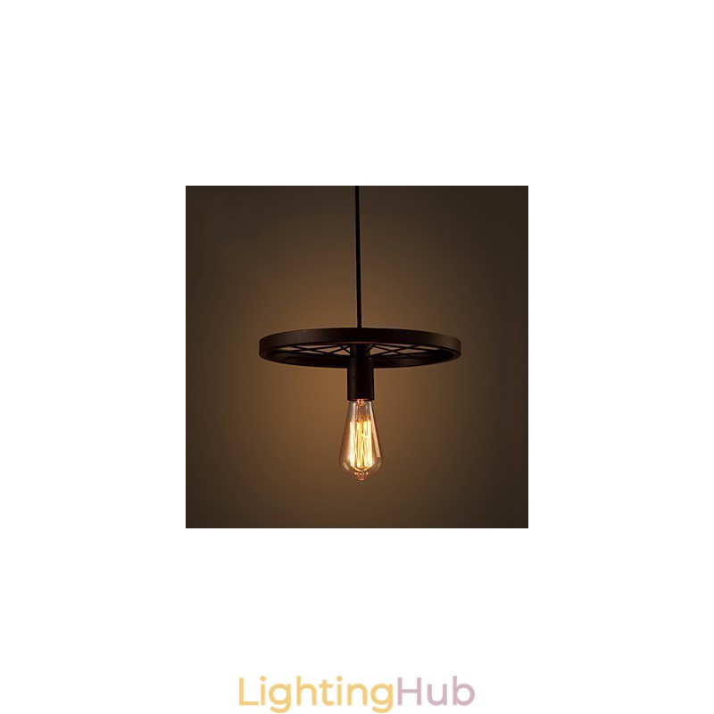 Industrial 1 light Vintage In Iron Shade Pendant Light