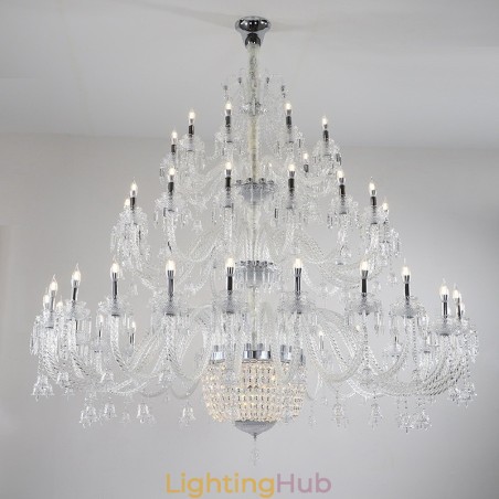 50 Light Clear Elegant Luxurious Crystal Candle Chandelier Exhibition Hal 50 Light Clear Elegant Luxurious Crystal Candle Chandelier Exhibition Hal