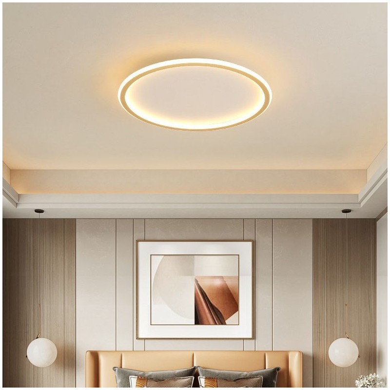 Ultra Thin Dimmable Modern Contemporary Nordic Style Flush Mount Ceiling Lights with Remote Control Also Can Be Used As Wall Light
