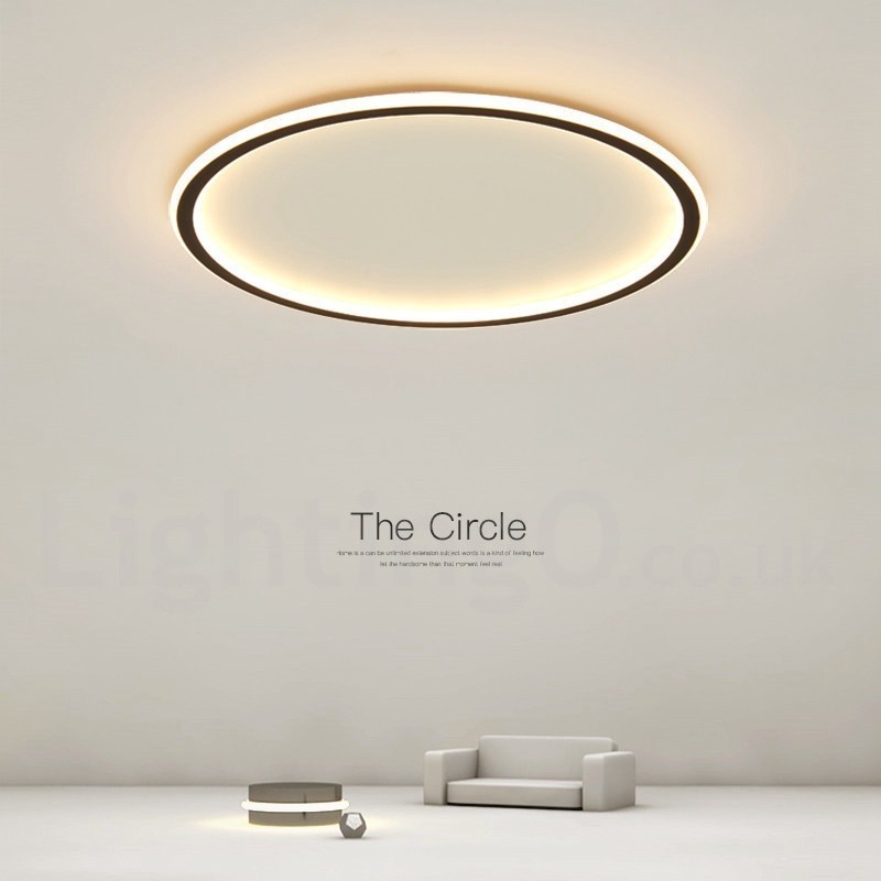 Ultra Thin Dimmable Modern Contemporary Nordic Style Flush Mount Ceiling Lights with Remote Control Also Can Be Used As Wall Light