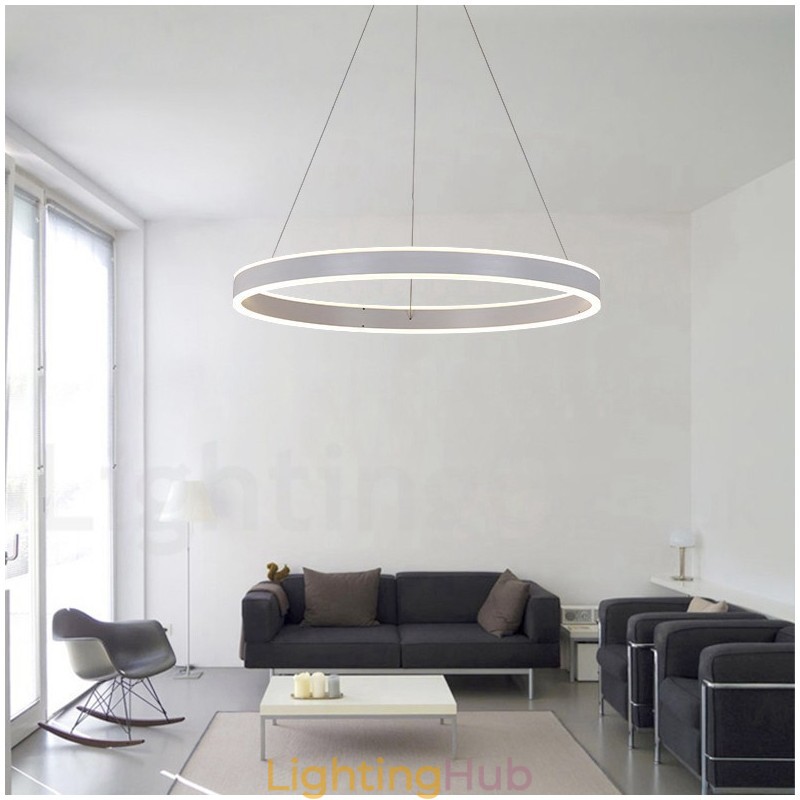 1 Ring Two Strips Art Deco Pendant Light 60cm Suspended Light