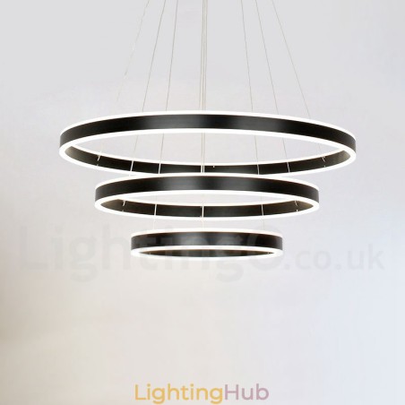 Dimmable Wi Fi Smart 3 Rings Two Strips Modern Contemporary Pendant Light with Acrylic Shade Dimmable Wi Fi Smart 3 Rings Two Strips Modern Contemporary Pendant Light with Acrylic Shade