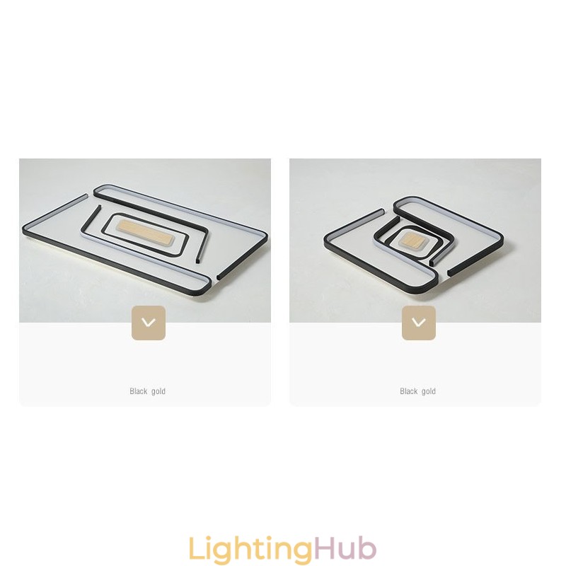 Rectangle Modern Contemporary Flush Mount Light
