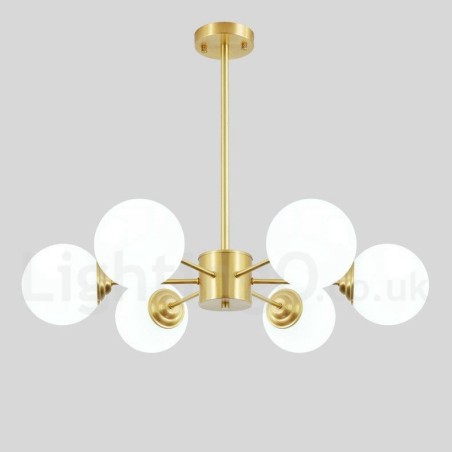 6 Light Pure Brass Northern Europe Bean Chandelier Modern Metal Molecules Pendant Light 6 Light Pure Brass Northern Europe Bean Chandelier Modern Metal Molecules Pendant Light