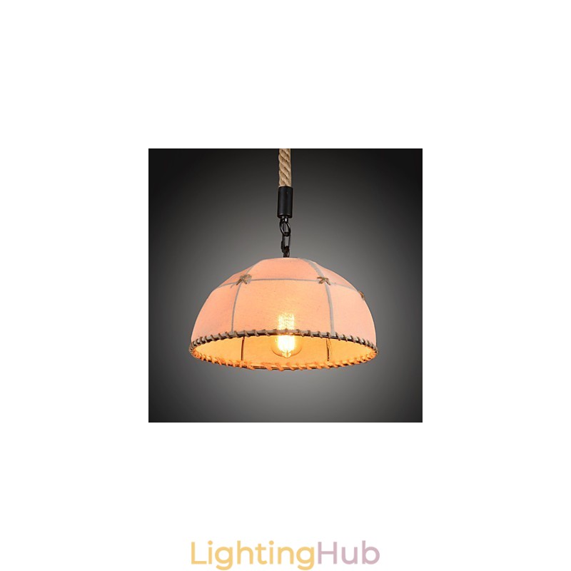 Retro handmake hemp rope countyard chandelier lamp in the industrial countryside style