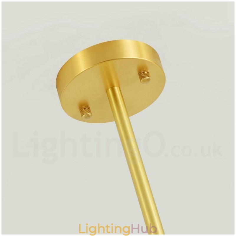 12 Light (6+6 Light) Two Tiers Pure Brass Northern Europe Bean Chandelier Modern Metal Molecules Pendant Light