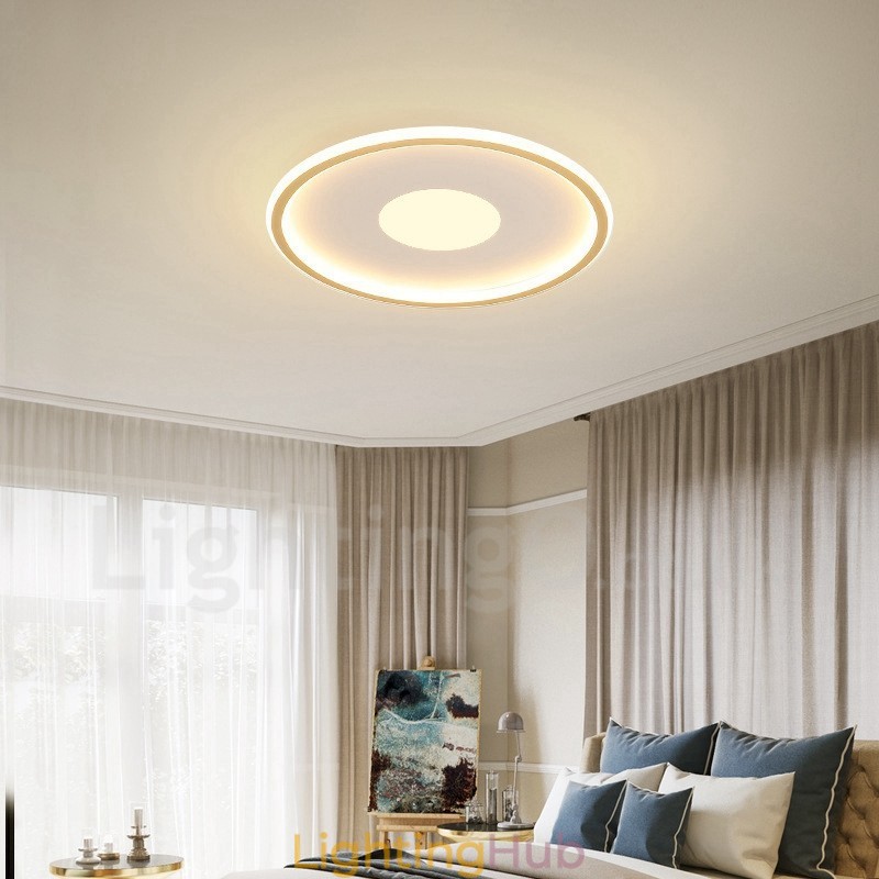 Ultra Thin Dimmable Modern Contemporary Nordic Style Flush Mount Ceiling Lights with Remote Control Also Can Be Used As Wall Light