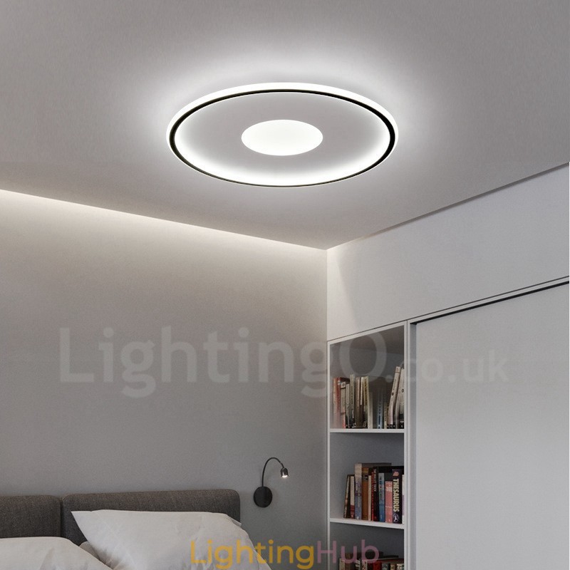 Ultra Thin Dimmable Modern Contemporary Nordic Style Flush Mount Ceiling Lights with Remote Control Also Can Be Used As Wall Light